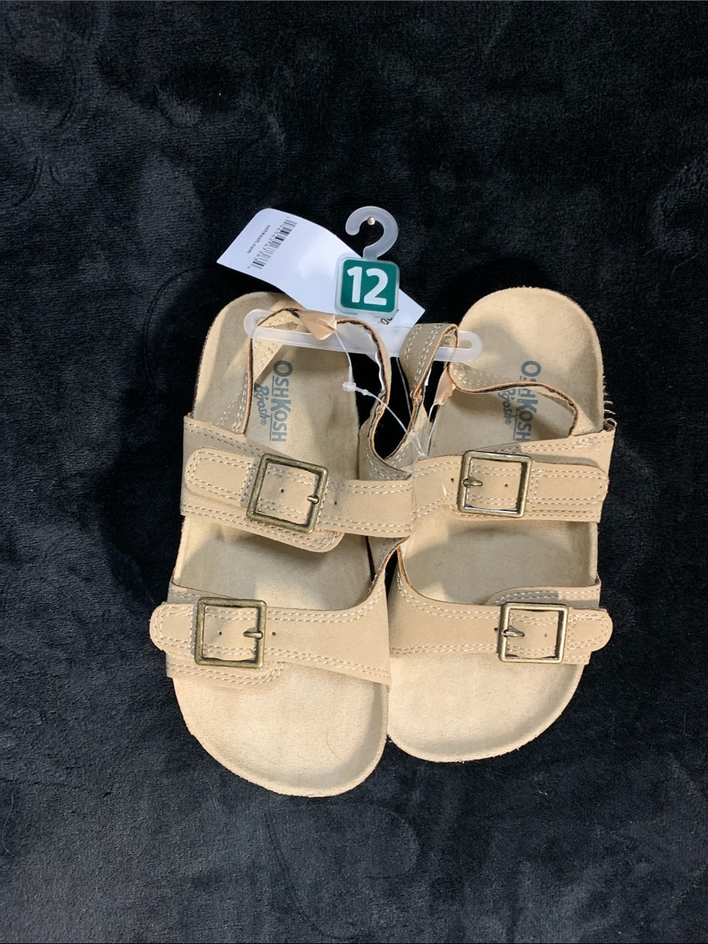 OshKosh B'gosh Kids Double-Buckle Sandals in Beige